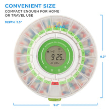 Load image into Gallery viewer, Automatic Pill Dispenser with Frosted Lid | Up to 9 Doses Per Day | AA Battery Power
