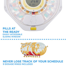 Load image into Gallery viewer, Smart Bluetooth Automatic Pill Dispenser with Frosted Lid | Up to 9 doses per day | AA Battery Power