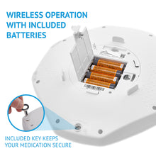 Load image into Gallery viewer, Smart Bluetooth Automatic Pill Dispenser with Frosted Lid | Up to 9 doses per day | AA Battery Power