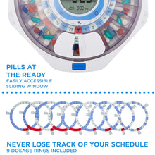 Load image into Gallery viewer, Smart WiFi Automatic Pill Dispenser with Clear Lid | Up to 9 Doses Per Day | AA Battery Power