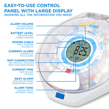 Load image into Gallery viewer, Smart WiFi Automatic Pill Dispenser with Frosted Lid | Up to 9 Doses Per Day | AA Battery Power
