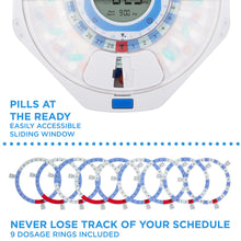 Load image into Gallery viewer, Smart WiFi Automatic Pill Dispenser with Frosted Lid | Up to 9 Doses Per Day | AA Battery Power