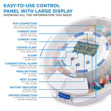 Load image into Gallery viewer, Smart WiFi Automatic Pill Dispenser with Clear Lid | Up to 9 Doses Per Day | AA Battery and USB-C Power
