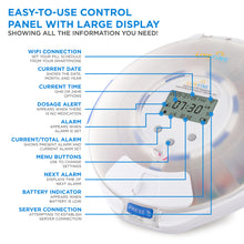 Load image into Gallery viewer, Smart WiFi Automatic Pill Dispenser with Frosted Lid | Up to 9 Doses Per Day | AA Battery and USB-C Power