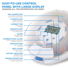Load image into Gallery viewer, Smart WiFi Automatic Pill Dispenser with Frosted Lid | Up to 9 Doses Per Day | Li-ion Battery and USB-C Power