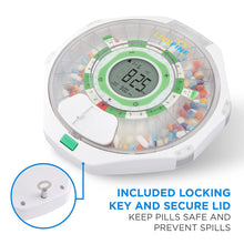 Load image into Gallery viewer, Automatic Pill Dispenser with Clear Lid | Up to 9 Doses Per Day | AA Battery Power