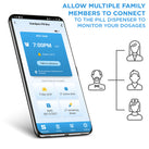 Smart WiFi Automatic Pill Dispenser with Frosted Lid | Up to 9 Doses Per Day | AA Battery and USB-C Power