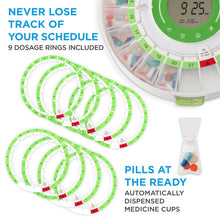 Load image into Gallery viewer, Automatic Pill Dispenser with Clear Lid | Up to 9 Doses Per Day | AA Battery Power
