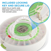 Load image into Gallery viewer, Automatic Pill Dispenser with Clear Lid | Up to 9 Doses Per Day | AA Battery Power
