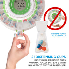 Load image into Gallery viewer, Automatic Pill Dispenser with Clear Lid | Up to 9 Doses Per Day | AA Battery Power
