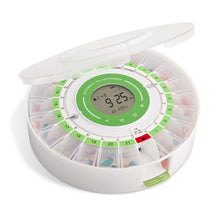 Load image into Gallery viewer, Automatic Pill Dispenser with Frosted Lid | Up to 9 Doses Per Day | AA Battery Power

