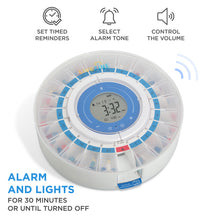 Load image into Gallery viewer, LiveFine Smart Automatic Pill Dispenser with Clear Lid | Up to 9 Doses Per Day | AA Battery + USB-C Power
