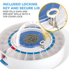 LiveFine Smart Automatic Pill Dispenser with Clear Lid | Up to 9 Doses Per Day | AA Battery + USB-C Power