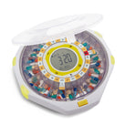 Smart Bluetooth Automatic Pill Dispenser with Frosted Lid | Up to 9 doses per day | AA Battery Power