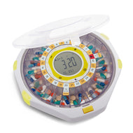Smart Bluetooth Automatic Pill Dispenser with Frosted Lid | Up to 9 doses per day | AA Battery Power
