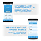 Smart Bluetooth Automatic Pill Dispenser with Frosted Lid | Up to 9 doses per day | AA Battery Power