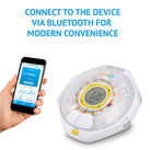 Smart Bluetooth Automatic Pill Dispenser with Frosted Lid | Up to 9 doses per day | AA Battery Power