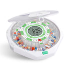 Automatic Pill Dispenser with Frosted Lid | Up to 9 Doses Per Day | AA Battery Power