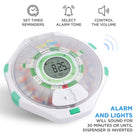 Automatic Pill Dispenser with Frosted Lid | Up to 9 Doses Per Day | AA Battery Power