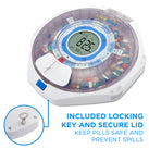 Smart WiFi Automatic Pill Dispenser with Clear Lid | Up to 9 Doses Per Day | AA Battery Power