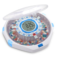 Smart WiFi Automatic Pill Dispenser with Frosted Lid | Up to 9 Doses Per Day | AA Battery Power