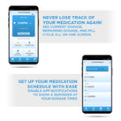 Smart WiFi Automatic Pill Dispenser with Frosted Lid | Up to 9 Doses Per Day | AA Battery Power
