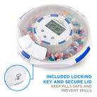 Automatic Pill Dispenser with Clear Lid | Up to 6 Doses Per Day | AA Battery Power