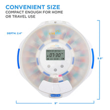 Load image into Gallery viewer, Automatic Pill Dispenser with Frosted Lid | Up to 6 Doses Per Day | AA Battery Power
