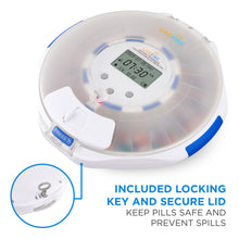 Load image into Gallery viewer, Automatic Pill Dispenser with Frosted Lid | Up to 6 Doses Per Day | AA Battery Power
