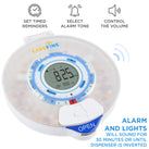 Smart WiFi Automatic Pill Dispenser with Frosted Lid | Up to 9 Doses Per Day | AA Battery and USB-C Power