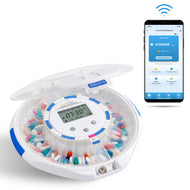 Smart WiFi Automatic Pill Dispenser with Clear Lid | Up to 9 Doses Per Day | Li-ion Battery and USB-C Power
