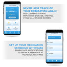 Smart WiFi Automatic Pill Dispenser with Frosted Lid | Up to 9 Doses Per Day | Li-ion Battery and USB-C Power