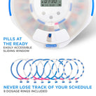 Smart WiFi Automatic Pill Dispenser with Frosted Lid | Up to 9 Doses Per Day | Li-ion Battery and USB-C Power