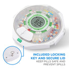 Automatic Pill Dispenser with Clear Lid | Up to 9 Doses Per Day | AA Battery Power